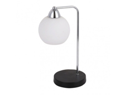 152871020 | Lámpara de mesa Pissis 1xe27 Cromo/Negro 35x17x14 Cm Fabrilamp