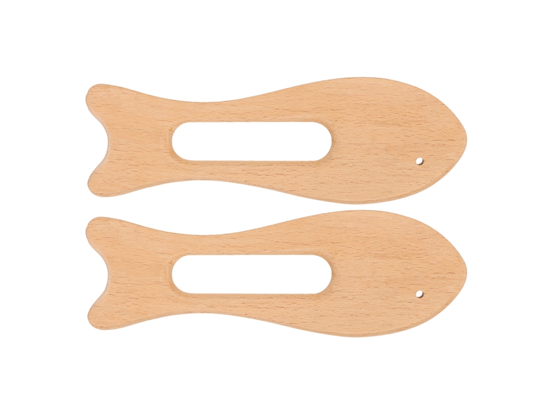 2 Tablas De Madera Gua Sha Con Forma De Pez, De Nogal Europeo, Herramienta De Masaje Segura.