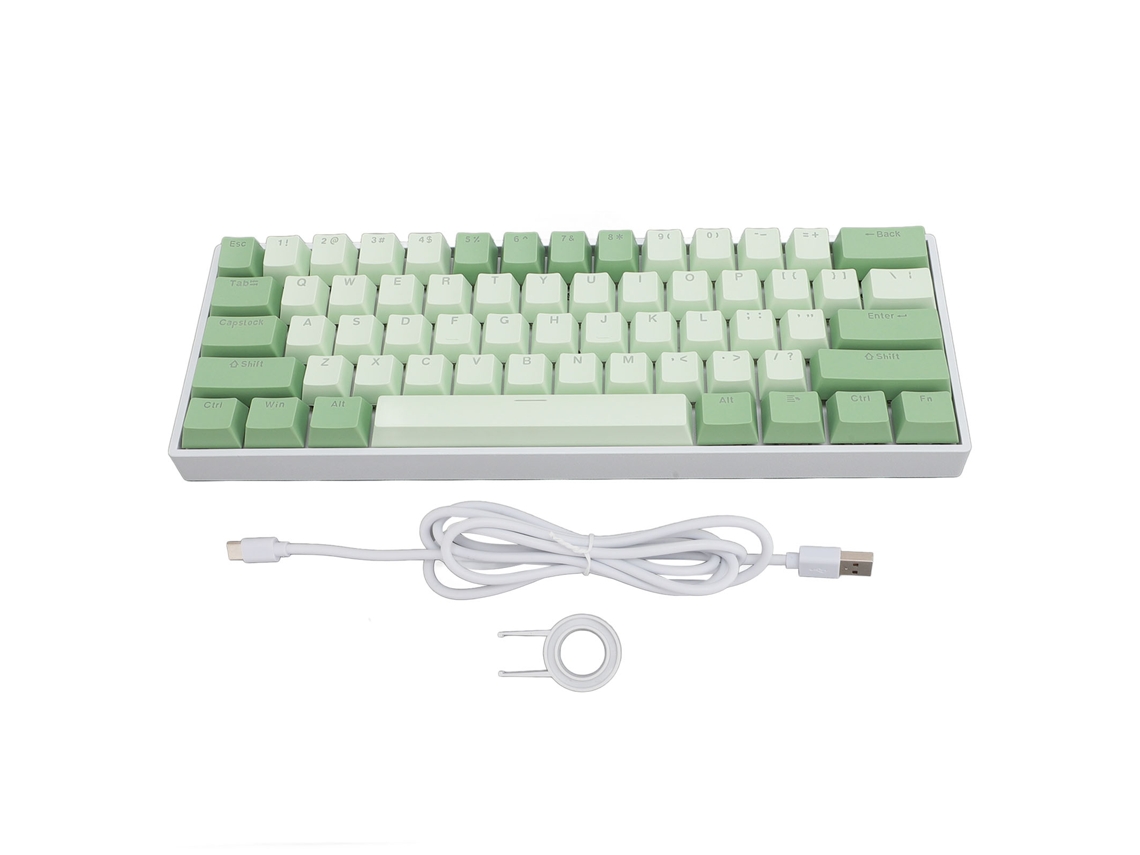 Teclado Mecánico De 61 Teclas Con Una Tasa De Refresco De Pantalla Táctil Del 60 %, 3 Modos, Retroiluminación Rgb Y Conectividad Inalámbrica De 2,4 G Para Harmony Os, Android E Ios.