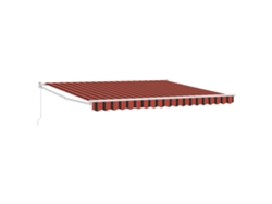 Toldo Retráctil Manual Amarillo Y Naranja Vidaxl