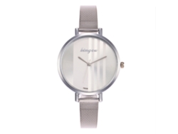 Reloj De Pulsera Informal Para Mujer Con Brazalete De Malla Fina, Aleación De Metal Plateado.