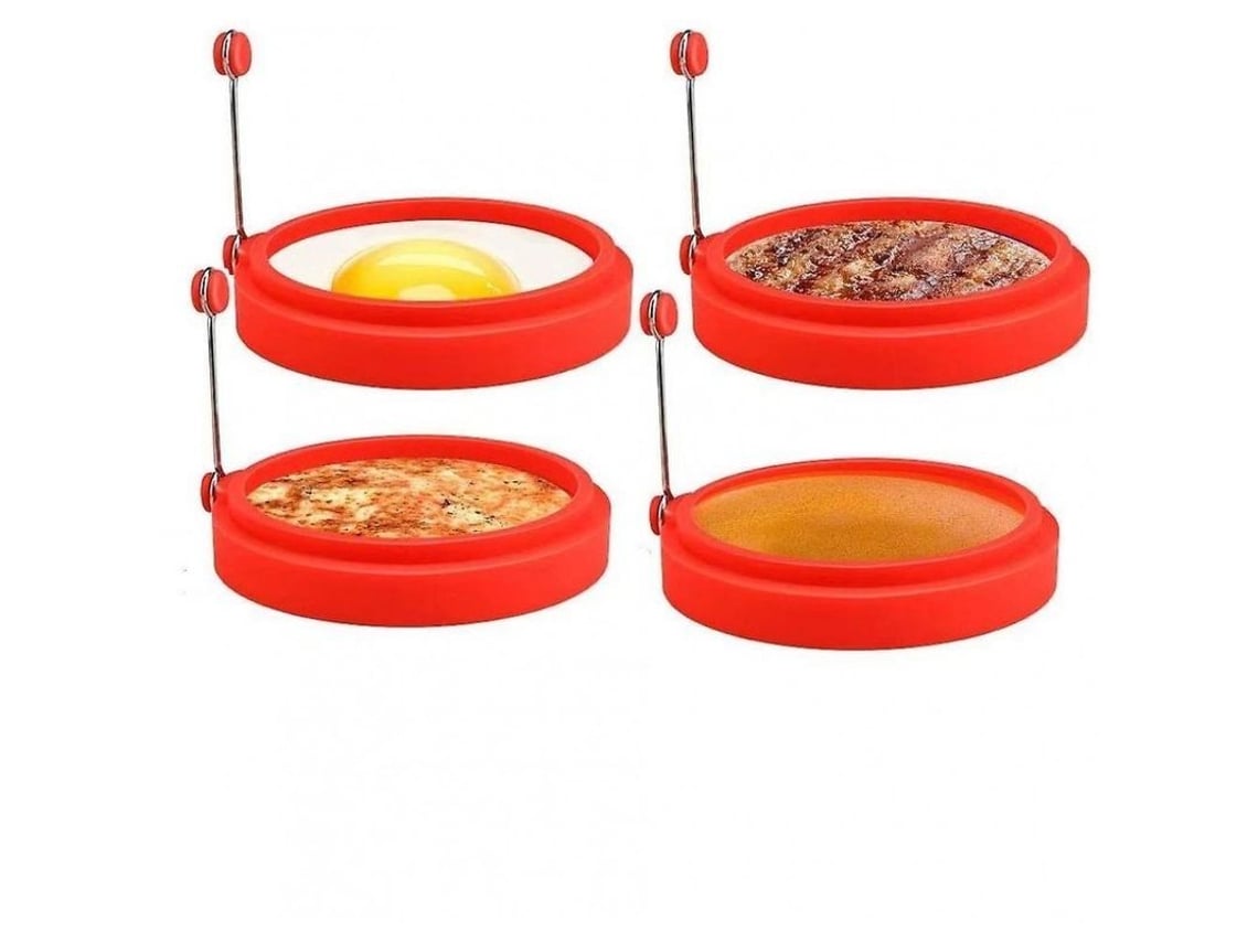 2026-6 Moldes De Ovos Fritos De Silicone Antiaderente Resistente A Altas Temperaturas Para Sartén Omelete Panqueca
