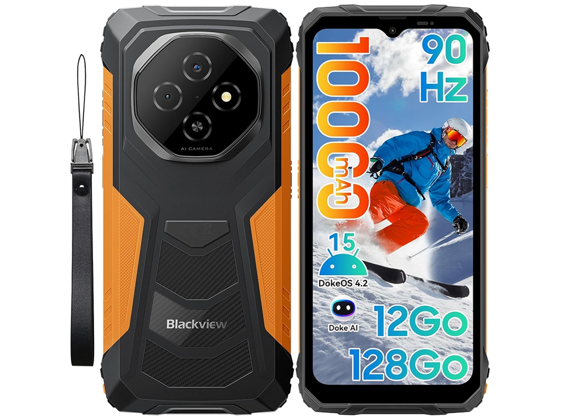 Smartphone BLACKVIEW FORT 1 (6.56'' - 12 GB - 128 GB - 10000 mAh - Naranja)