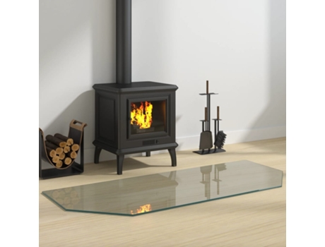 vidaXL Placa de vidrio para chimenea hexagonal 120x50 cm