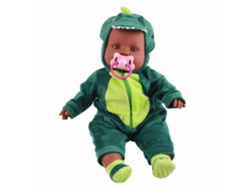 Ats-muñeca Bebé Realista De 16 Pulgadas De Vinilo Bonita Con Pijama De Dinosaurio Y Chupete Para Niños