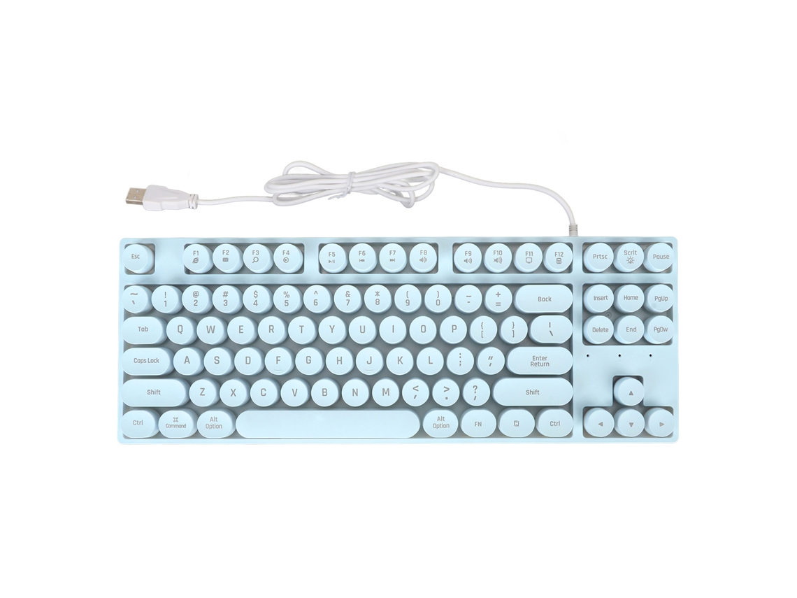 Teclado para juegos USB con cable de 87 teclas