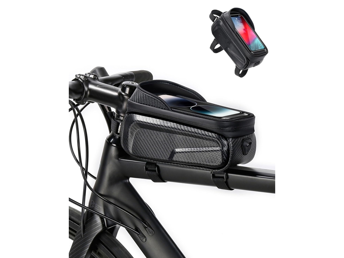 Bolsa rígida de EVA para bicicleta, bolsa para el tubo superior delantero de bicicleta de montaña, funda impermeable para teléfono Gusshious