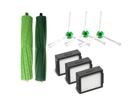 Piezas de repuesto para Robot aspirador Irobot I7 I7 Roomba E5, 3 filtros Hepa, 3 cepillos laterales, 1 cepillo principal