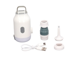 Minibomba De Aire Eléctrica Portátil De 3000 Mah Con Usb, Resistente Al Agua Ip55 Y Luz Para Camping.
