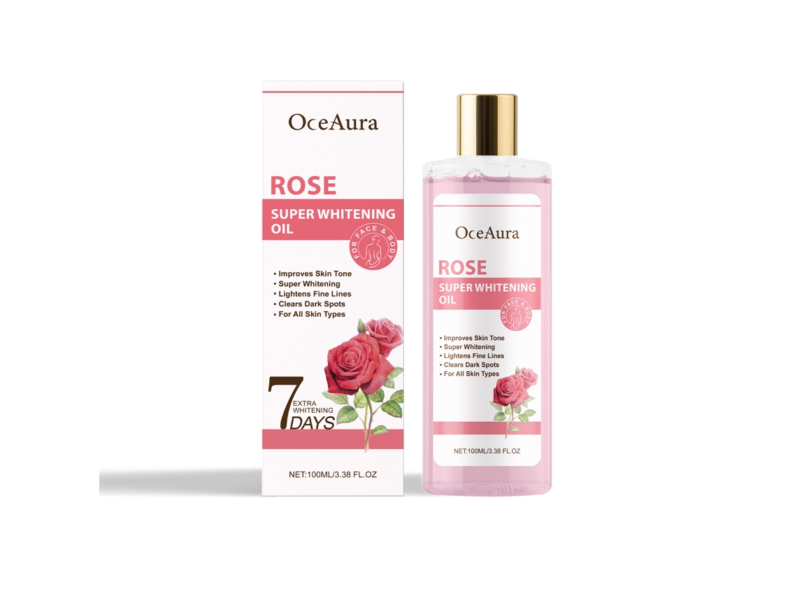 Aceite esencial de rosa súper blanqueador en 7 días