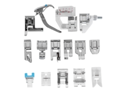 TRUYUETY Kit de Accesorios para Máquina de Coser Doméstica, 15 Piezas, Prensatelas Multifunción