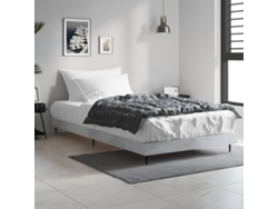 Estructura De Cama Madera De Ingeniería Gris Hormigón 90x190 Cm
