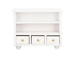 Armario De Baño En Miniatura, Blanco Puro, Diseño Elegante, Ideal Para Casas De Muñecas, Escala 1:12