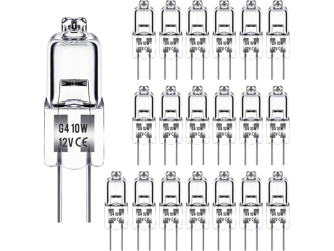 Lâmpada Halógena G4 12v 10w, Lâmpada G4, Dimmável G4, 2800k Branco Quente, Sem Cintilação, Base G4 Bi-pino Cápsula Transparente Lustres Cristal, 20 P