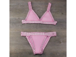 2026-bikini De Crochet Para Mujer Bañador Sexy Bandage Brasileño 2023 Biquini Mujer Talla Normal Sin Aros
