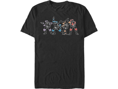 Camisetas Unisex DEEPSTONE Defining Colors Teenage Mutant Ninja Turtles Negro (XL)