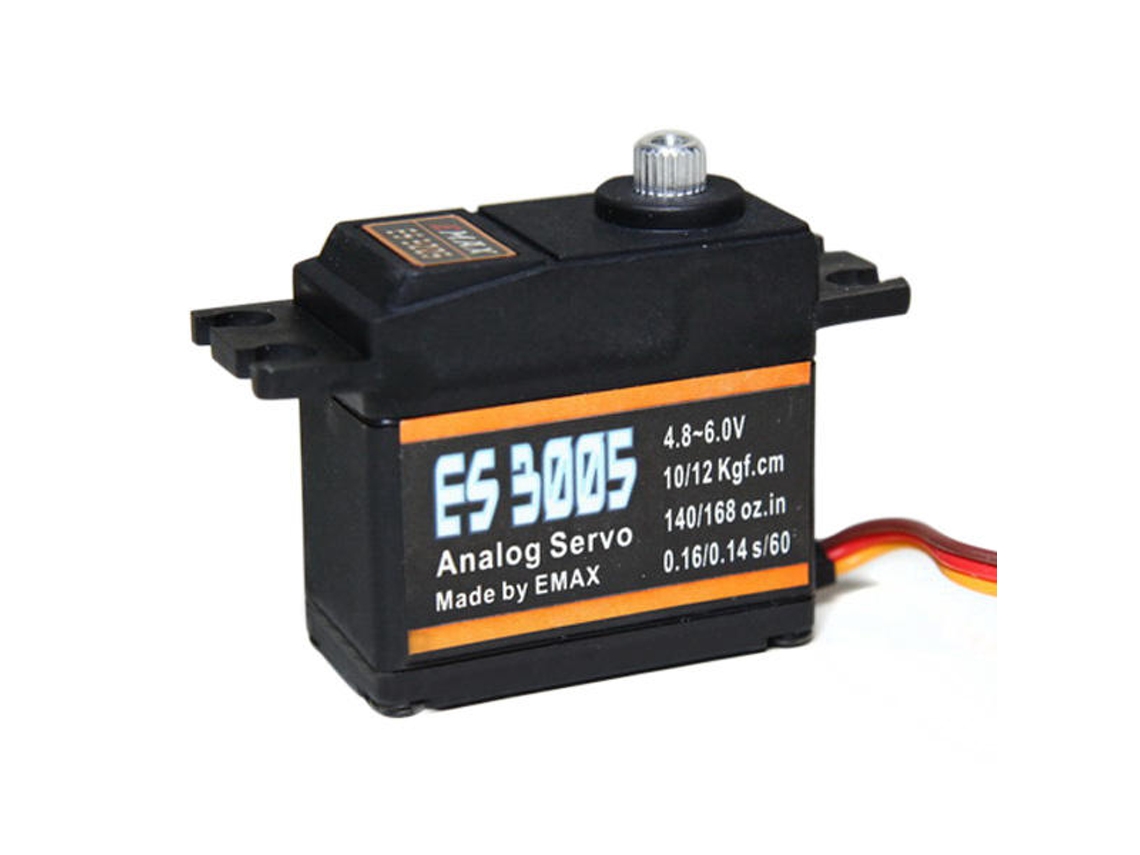 Servo analógico Emax ES3005 de 42 g con engranajes metálicos para avión RC, resistente al agua