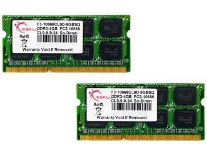 Memoria RAM DDR3 G.SKILL (2 x 4 GB - 1333 MHz - CL 9)