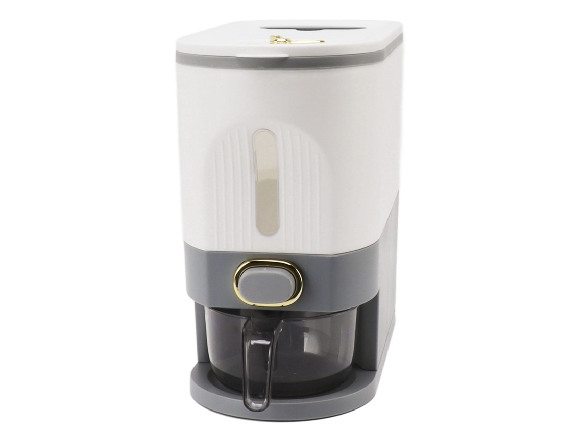 Dispensador De Arroz Hermético De Gran Capacidad De 5 Litros, Pp Pet, Para Arroz Y Cereales, Cocina, Gris S