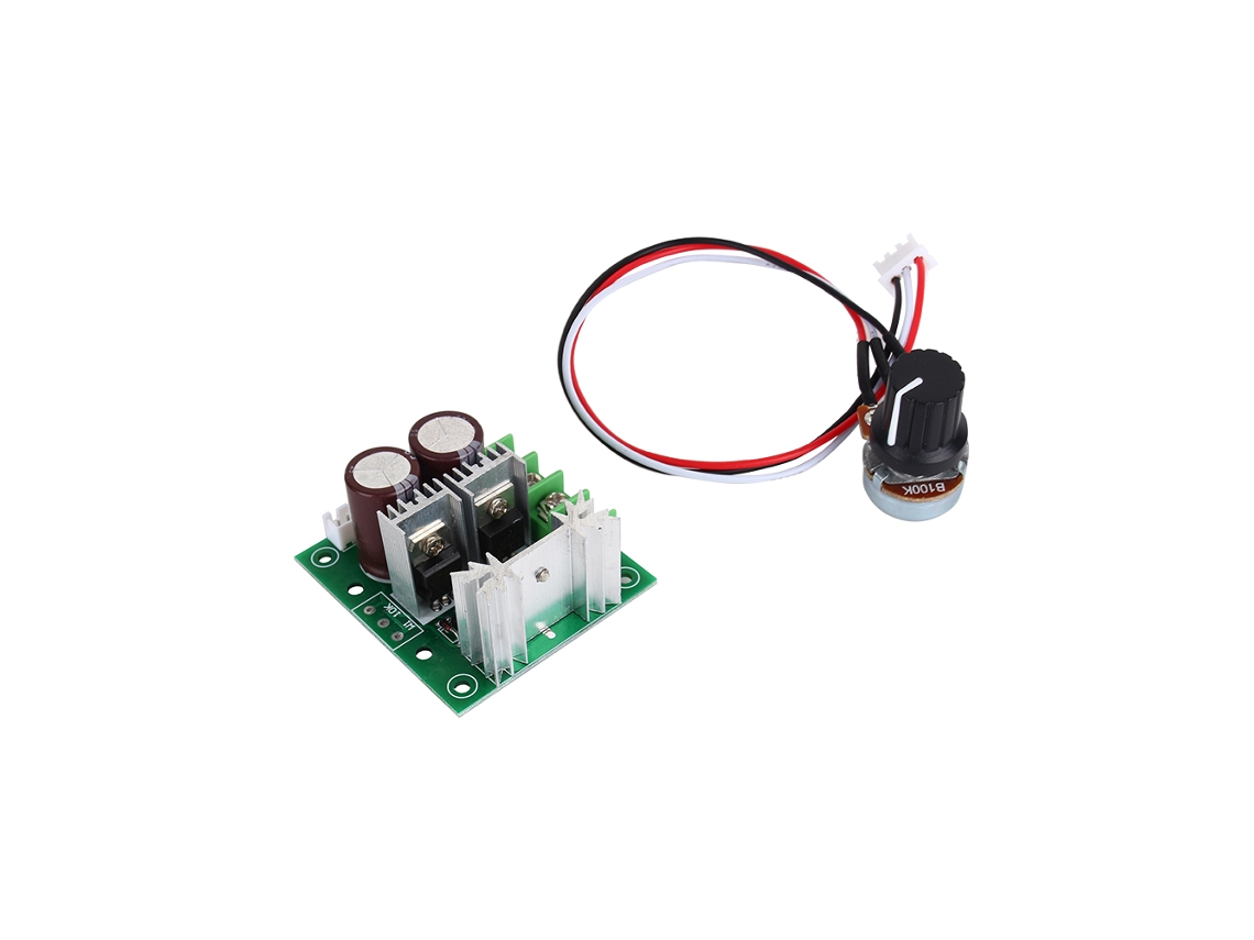 Controlador de velocidad ajustable para motor de CC 12V/40V 400W 10A, PWM con interruptor y fusible | Sin marca