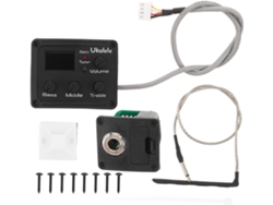 Preamplificador De Banda Piezoeléctrica Con Ecualizador Lcd Para Guitarra, Ukelele, Micrófono De Contacto Y Reproducción.