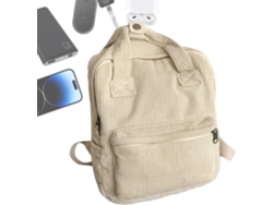 Mochila de pana para portátil con correa, bolso de viaje informal, pequeña capacidad, ideal para viajes escolares. SFUSHOS