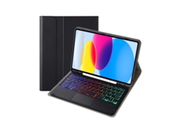 Funda con teclado táctil para Samsung Galaxy Tab A11 Plus de 11 pulgadas con retroiluminación RGB, color negro Gertiz (2025)