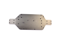 Chassis Inferior em Liga de Alumínio Zd Racing 7198 para Veículos Rc 1/10 . MDUG (modelos 9104, 9106s e 10427s)