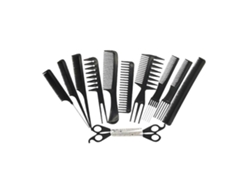 Peine antiestático de dientes gruesos y finos, peine ondulado, juego de peines, capa para cortar el pelo, negro, tienda Jinyubo