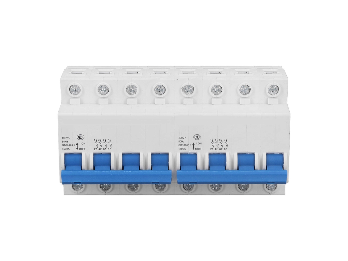 Yncm2026-interruptor De Transferencia De Doble Energía Manual Mini En Guide Rail Ac400v 4p+4p 6000a