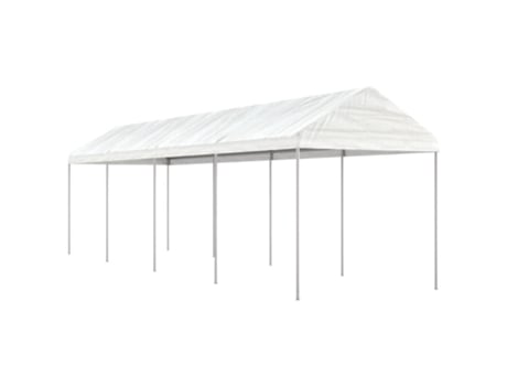 MAISON EXCLUSIVE Cenador con techo polietileno blanco 8,92x2,28x2,69 m
