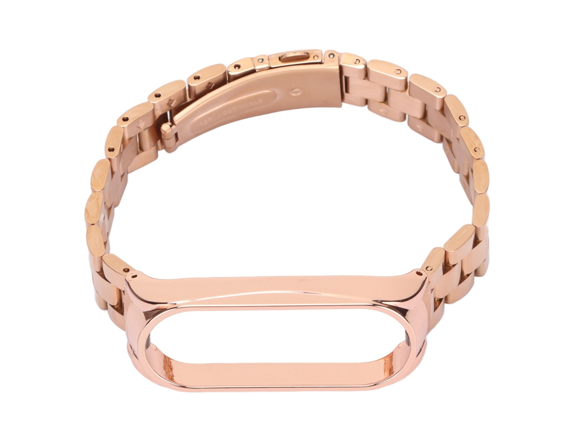 Correa Inteligente De Reloj Antidespiste De Acero Inoxidable Para Mi Band 6 Con Hebilla Plegable De Doble Pestillo