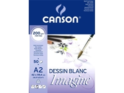Canson Imagine Din Multitechnical Bloc De Dibujo A2 Pegado Liso 42X59,4 cm 50 Hojas 200 g