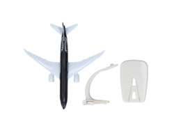 Dan26-modelo De Avión Coleccionable De Aleación Simulado Pequeño Portátil Exquisito Blanco Y Negro