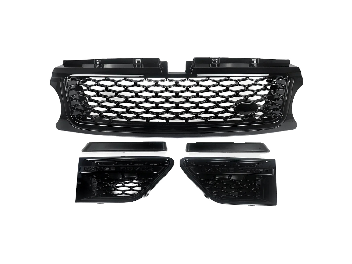 Rejilla frontal y rejillas de ventilación laterales, estilo autobiografía, plástico ABS duradero, como se muestra en la imagen OEM.