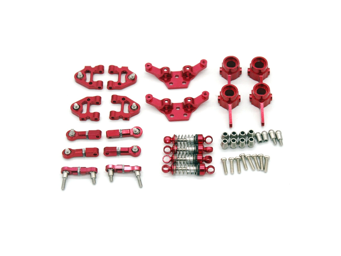 Conjunto de piezas metálicas mejoradas para Wltoys 284161, 284010, 284131, K969, K989 y K979, escala 1/28, piezas de modelos de vehículos RC.