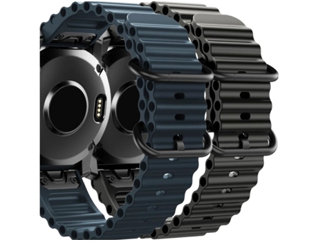 Correa Ocean Waves para Garmin Quatix 7 Po Azul y Negro Pack 2X VEANXIN