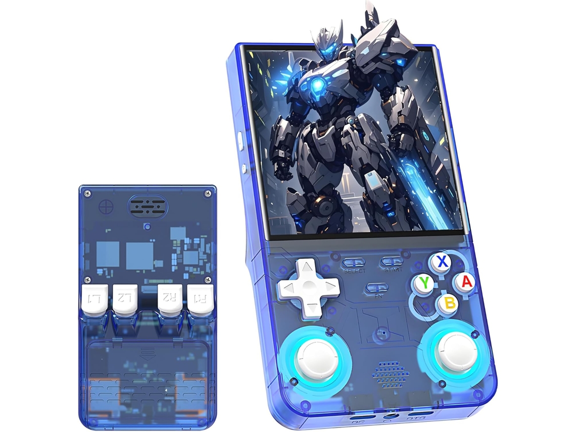 Consola portátil R36 Ultra 4 IPS OCA | 20.000 juegos | 25 emuladores | Linux | Wifi 2.4G | Conexiones externas | Azul | 128 GB | Zruxe