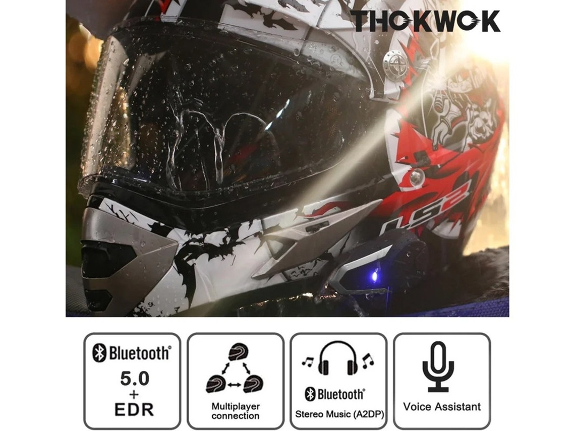 Intercomunicador Bluetooth para motocicleta Yizhood, nueva versión, 1000 Mbps, para esquí, ATV y vehículos todoterreno.