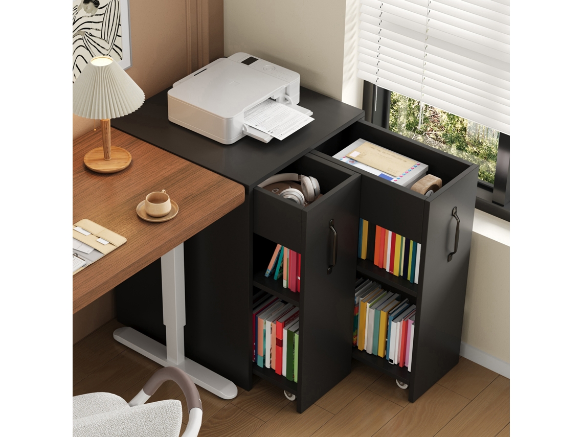 Estantería Con Ruedas, Cajón Retráctil Y Reversible, Mesita De Noche Para Baño.