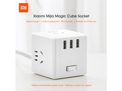 Carregador De Tomada Mijia Xiaomi Cube 6 Portas Usb 5v 2,1a Viajem Home 100-240v 1,5m Indicador