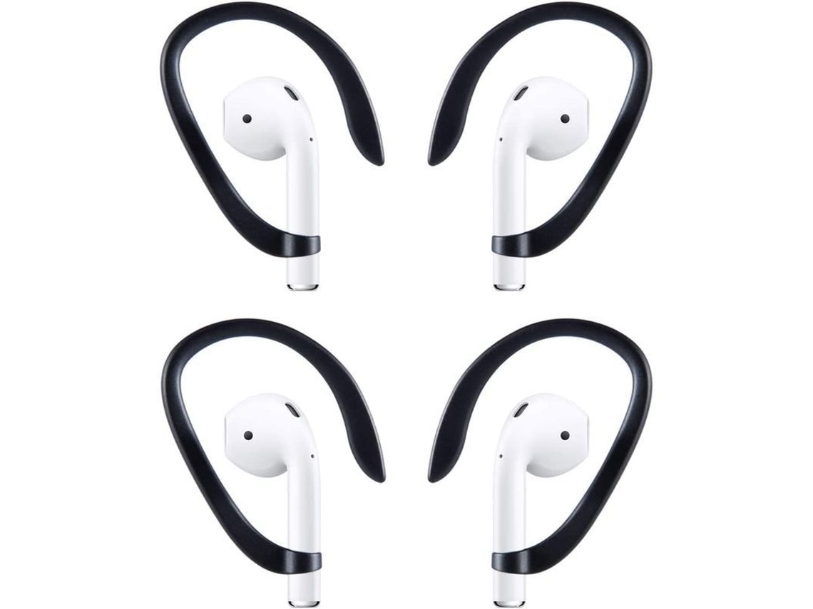 2 Pares De Ganchos Para Las Orejas Compatibles Con Airpods, Ganchos Deportivos Para Correr, Caminar, Andar En Bicicleta, Ir Al Gimnasio Y Otras Actividades Físicas (negro)