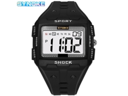 Reloj electrónico deportivo para hombre, resistente al agua, luminoso, pantalla cuadrada grande, ideal para correr al aire libre, acampar y para estudiantes.