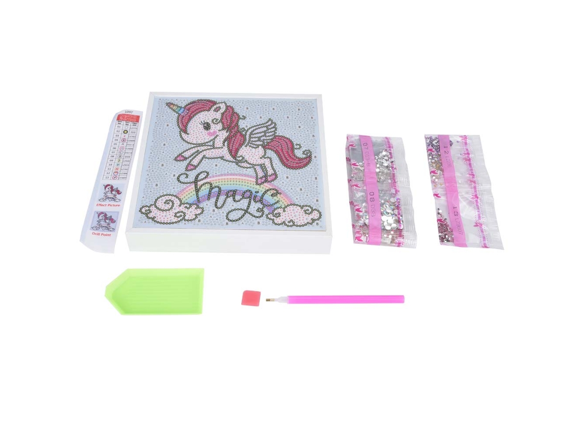 Kit de dibujo de diamantes de cristal para niños con marco