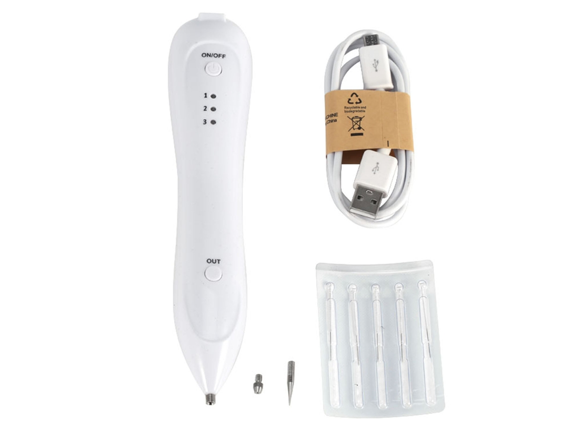 Lápiz portátil USB para eliminar verrugas y piel con 3 niveles de potencia.