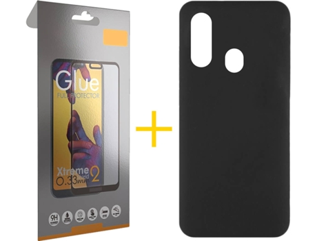 Carcasa + Protector de Pantalla Samsung A20e SKYHE Full Negro