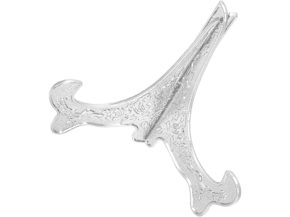 Soporte Medallas Aleación Bañada Plata Robusta Placas Platos Ideal Exhibir Tiendas Dormitorios Zinc Base