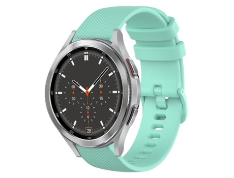 Correa de reloj inteligente para Samsung Galaxy Watch4 Classic 46 mm 20 mm Correa de reloj de silicona a cuadros de color sólido (pato de agua)