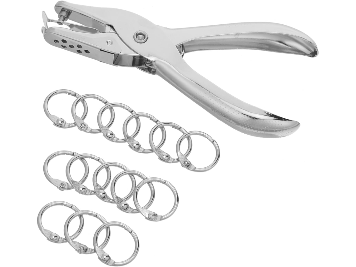Anillos Metálicos Redondos De 15 Mm Para Cartulina Bristol, Paquete De 101 Piezas, Perforadora.