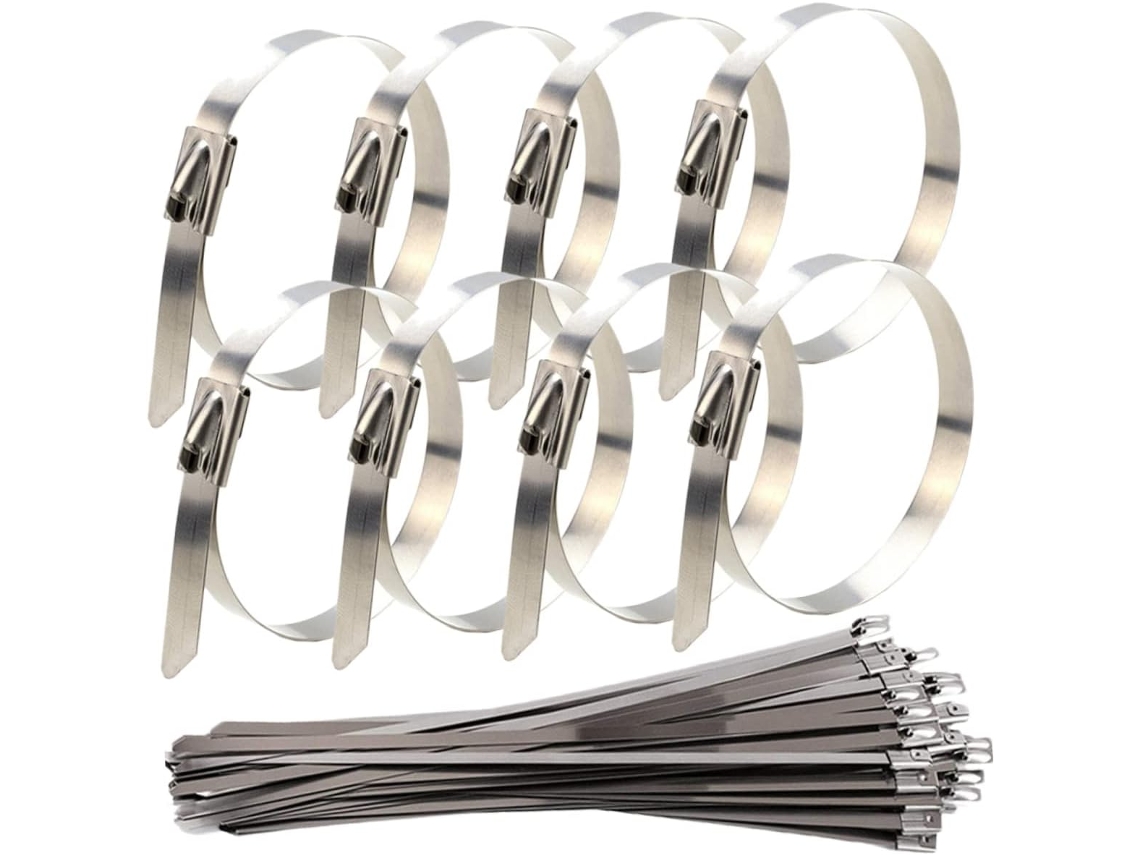 100 Abrazaderas Autoblocantes De Acero Inoxidable Para Cables
